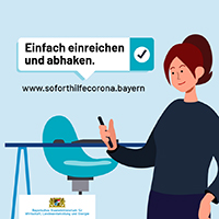 Einfach einreichen und abhaken, www.soforthilfecorona.bayern