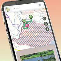 App-Ansicht (Karte) auf Smartphone