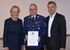 v.l.n.r.: Regierungspräsidentin Maria Els, Ralf Schreiber (Kommandant), Albert Wittmann (2. Bürgermeister Ingolstadt)