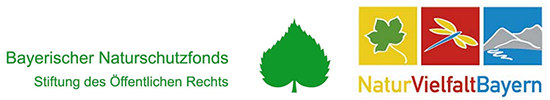 Logos Bayerischer Naturschutzfonds und Natur.Vielfalt.Bayern