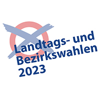 Logo: Landtags- und Bezirkswahlen 2023