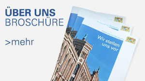 Schriftbild: Über uns, Broschüre Regierung von Oberbayern, Link PDF-Download