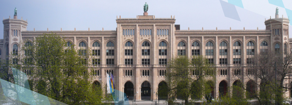 Dekokbild Regierungshauptgebäude, Hauptansicht von der Maximilianstraße